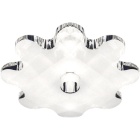 Bobeche oitavado de cristal 1,5xD.10cm furo central 12mm transparente