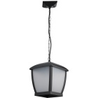Suspensão DRAVE IP44 1xE27 C.17xL.17xAlt.Reg.cm alumínio+PC, em preto
