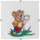 Plafond BRIER quadrado 2xE27 C.30xL.30xAlt.0,6cm multicores