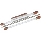 Plafond BORNITA 2xG13 T8 60cm C.76,5xL.18xAlt.10cm cerejeira/níquel