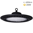 Campânula SUPERVISION IP65 1x200W LED 20000lm 6400K 90° Alt.18xD.39cm preto