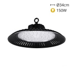 Campânula ECOVISION IP65 1x150W LED 12000lm 6400K 90° Alt.12xD.34cm preto