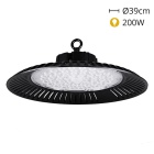 Campânula ECOVISION IP65 1x200W LED 16000lm 6400K 90° Alt.12xD.39cm preto