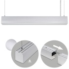 Barra suspensa LINEX B2 120cm 1x40W LED 3200lm 6400K 110° C.119,8xL.5,8xAlt.Reg.cm alumínio