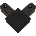 Conector "L" para calha LINE PRO X2 (2 condutores) em alumínio preto