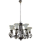 Candeeiro de tecto MONZA 8xE14 Alt.Reg.xD.76cm oxidado