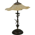 Candeeiro de mesa PERUGGIA 2xE14 Alt.55xD.44cm vidro oxidado