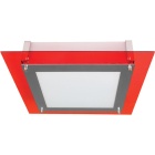 Plafond MICAELA quadrado pequeno 4xE27 C.35xL.35xAlt.8,5cm vermelho