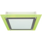 Plafond MICAELA quadrado grande 4xE27 C.40xL.40xAlt.8,5cm verde
