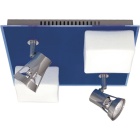 Plafond REBECA quadrado 2xG9+2x50WGU10 C.29xL.29xAlt.13cm azul