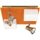 Plafond REBECA quadrado 2xG9+2x50WGU10 C.29xL.29xAlt.13cm laranja