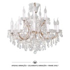 Ceiling lamp M.TERESA 15xE14 spray painted gold (frame only without crystal pieces)