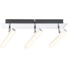 Aplique JORGE 3x5W LED 1200lm 3000K C.42xL.10,5xAlt.7,5cm cromado