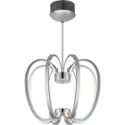 Suspensão PALMIRA 1x52,8W LED 3696lm 3000K Alt.Reg.xD.38cm cromado