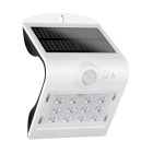 Aplique solar SOLARIS IP65 1,5W 220lm LED 4000K+LED traseiro 4000K C.9,65xL.7,94xAlt.14,49cm branco