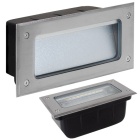 Aplique de encastrar MURDOCH IP65 1x5W LED 300lm 4000K 90° C.19xL.7,5xAlt.9cm inox+plástico, inox