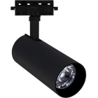 Foco para calha ADONIS (2 condutores) 1x25W LED 1600lm 2700K 24° C.8xL.7xAlt.22cm alumínio preto