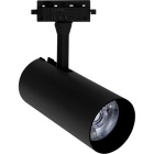 Foco para calha ADONIS (2 condutores) 1x35W LED 2200lm 6400K 24° C.8xL.8xAlt.24cm alumínio preto