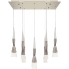 Candeeiro de tecto METEOR 8x7W LED 4200lm 3300K C.65xL.22xAlt.Reg.cm champanhe