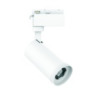 Foco para calha ARGOS (2 condutores) 30W LED CCT C.7,5xL.8xAlt.23cm branco