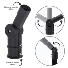 Adaptador angular (joelho) p/aplique de rua 50/60 Alt.26,2cm preto