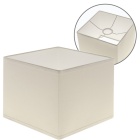 Abat-jour ESPANHOL quadrado com encaixe E14 C.16xL.16xAlt.13cm natural (cru)