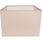 Abat-jour GREGO quadrado com encaixe E14 C.20xL.20xAlt.15cm bege