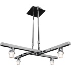 Armação para candeeiro de tecto SYDNEY 4xE14 C.60xL.60xAlt.Reg.cm cromado