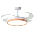 Ventoinha de tecto COSMOS ECO branco/faia, 4 palas retráteis, 72W LED 3000|4000|6000K, D108/50cm
