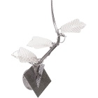 Aplique FOLHAS 3xG4 12V C.40xL.25xAlt.37cm vidro cinzento