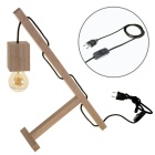 Table Lamp BASIC 1xE27 L.12xW.27xH.39cmWood Black/Wood