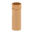 Capa c/gotas lacadas antigas para suporte vela E14 de 1-peça, Alt.70mm, resina termoplástica marfim