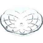 Bobeche de cristal D.12cm furo central 10mm+ 5 laterais transparente