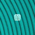 Cabo elétrico redondo flexível revestido a tecido H03VV-F 2x0,75mm2 D.6.8mm, verde esmeralda TO429