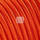 Flexible round fabric covered electrical cable H03VV-F 2x0,75 D.6.2mm orange TO64