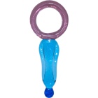 Argola de vidro 7xD.3cm lilás