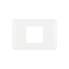 Espelho simples QUADRA 45 LATINA quadrado branco para aro de fixação (2 módulos)