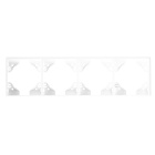 Espelho quádruplo vertical APOLO 5000 branco