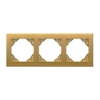 Espelho triplo LOGUS 90 dourado