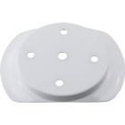 Encaixe para bola grande C.16xL.12xAlt.1,8cm 5 furos, em ferro branco