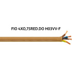 Cable redondo H03VV-F (FVV) 4x0,75mm2 dorada