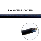 Flexible cable H07RN-F 3x0,75mm2 black rubber