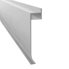 Perfil de encastrar 70x14,4mm para rodapé, iluminação por fita LED, em branco com difusor opalino