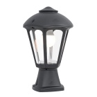 Pilar GIAMPY 1xE27 IP55 C.21xL.21xAlt.33cm resina preta