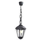 Suspensão GIAMPY 1xE27 IP55 C.21xL.21xAlt.75cm resina preta