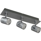 Aplique XAVIER 3x9W LED C.39xL.8xAlt.13cm níquel/cromado