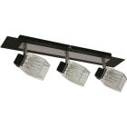 Aplique DIOGO 3xG9 C.45,5xL.7,5xAlt.15cm wengue/cromado