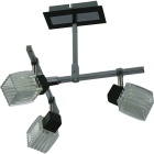 Candeeiro de tecto DIOGO 3xG9 C.27xL.30xAlt.32cm wengue/cromado