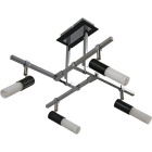 Candeeiro de tecto BRUNO 4xGU10 C.49xL.49xAlt.31cm wengue/cromado