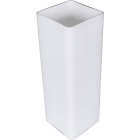 Tulipa OPALINO quadrada de vidro branco C.10,5xL.10,5xAlt.30cm